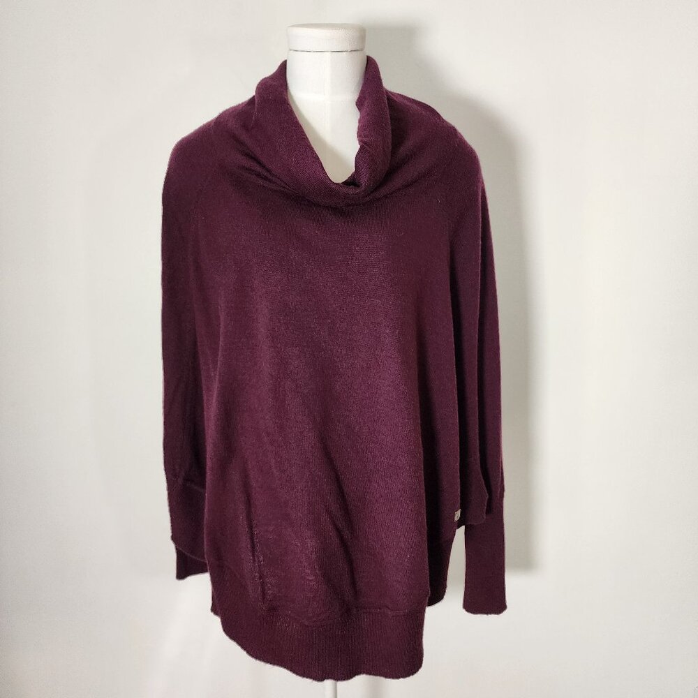 Smartwool Merino Wool Nokoni Poncho Purple Cowl Neck S/M